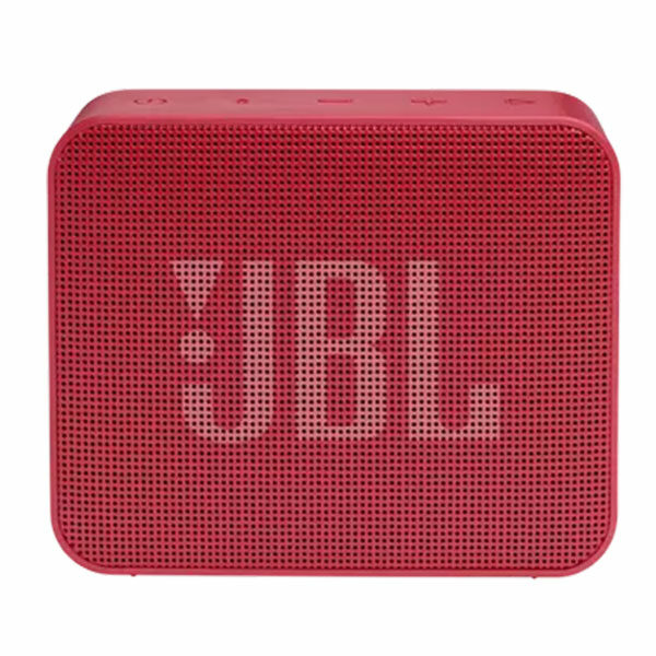 רמקול JBL GO Essential אדום עם מבנה קומפקטי וסאונד עוצמתי