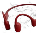 אוזניות עצם אלחוטיות Shokz OpenRun עמידות במים אדום