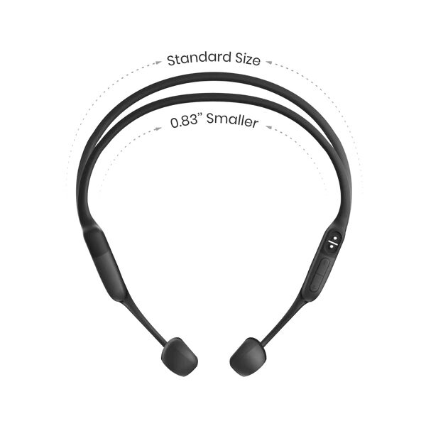 אוזניות עצם אלחוטיות Shokz OpenRun Mini קומפקטיות עמידות במים שחור