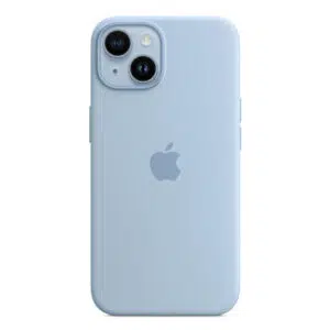 כיסוי מקורי לאייפון 14 כחול שמיים סיליקון תומך MagSafe