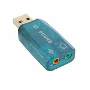 מתאם USB לאוזניות ומיקרופון כחול Gold Touch
