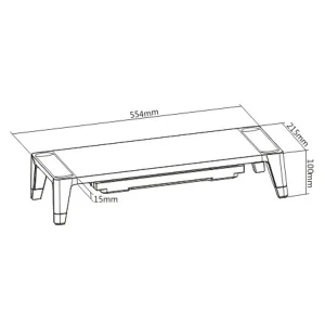 מעמד שולחני מעץ למסכים גדולים 17 32 עם מגירת אחסון | Brateck Stb 143 4