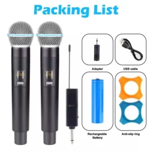 Uhf Wireless Microphone Handheld Microphone Wireless With Rechargeable Receiver 1000x1000 (2)