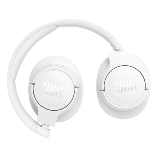 אוזניות אלחוטיות JBL Tune 770NC בצבע לבן | סינון רעשים, סאונד JBL Bass וסוללה ל-70 שעות