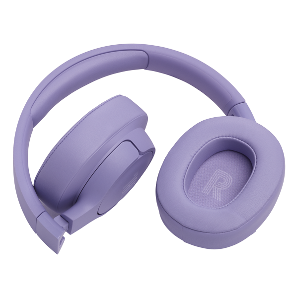 אוזניות אלחוטיות JBL Tune 770NC בצבע סגול | סינון רעשים, סאונד JBL Pure Bass וסוללה ל-70 שעות