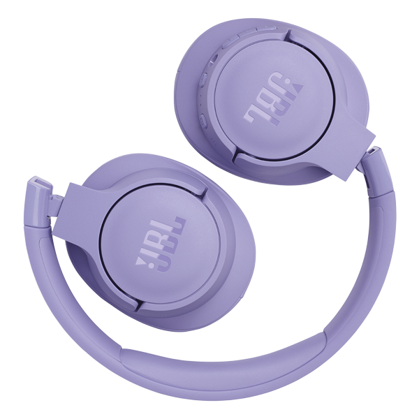 אוזניות אלחוטיות JBL Tune 770NC בצבע סגול | סינון רעשים, סאונד JBL Pure Bass וסוללה ל-70 שעות