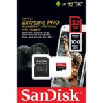 כרטיס זיכרון 32 גיגה מהיר עם מתאם Sandisk Extreme Pro (2)