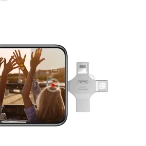 דיסק און קי 4 ב 1 עם חיבורים ל Usb A, Type C, Micro Usb ו Lightning בגוף מתכתי עמיד | Xo Dk04 64gb 3