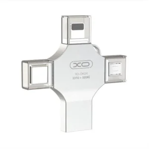 דיסק און קי 4 ב 1 עם חיבורים ל Usb A, Type C, Micro Usb ו Lightning בגוף מתכתי עמיד | Xo Dk04 64gb 4