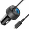 מטען 2 יציאות לרכב עם כבל חיבור Anker PowerDrive Elite 2 24W Lightning