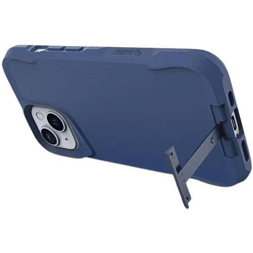 כיסוי לאייפון 14 כחול קשיח עם מעמד Toiko MagStand