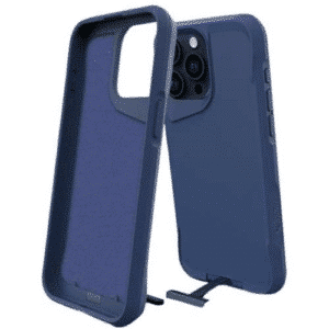 כיסוי לאייפון 15 פרו כחול קשיח עם מעמד לצפייה Toiko Titan MagStand