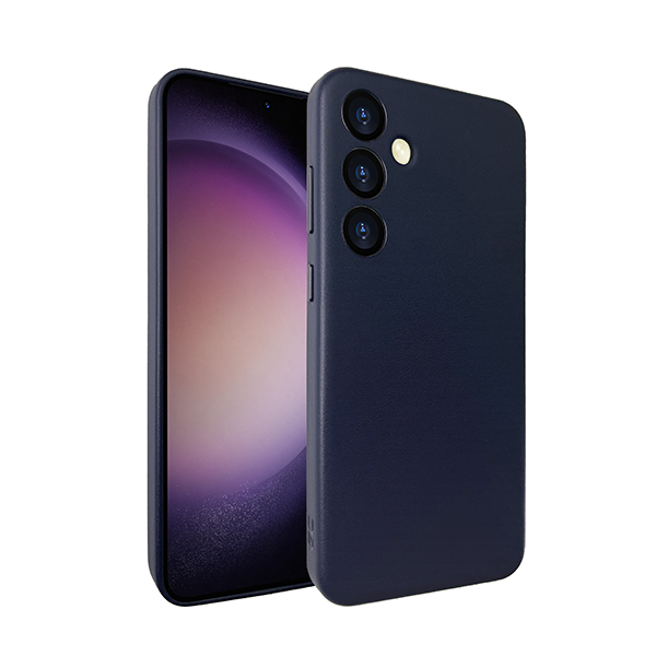 מגן לגלקסי S24 פלוס כחול כהה דמוי עור עם MagSafe מובנה Grip Case