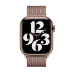 רצועת מתכת זהב ורוד מקורית ל Apple Watch Milanese Loop Band 42/44/45/49 מ"מ