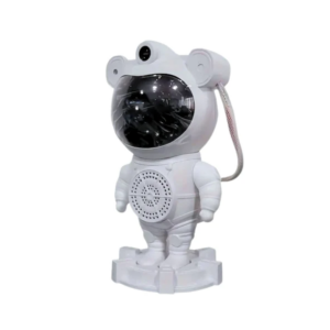 תאורה עם רמקול לחדר ילדים - אסטרונאוט מקרן כוכבים Astronaut לבן