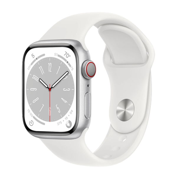 שעון חכם אפל Apple Watch Series 8 מידה 41mm לבן תומך GPS