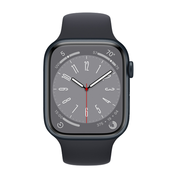 שעון חכם Apple Watch Series 8 מידה 41mm שחור תומך GPS ו-Cellular