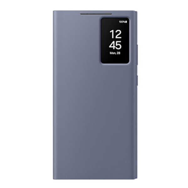 כיסוי ספר חכם לS24 אולטרה סגול כהה מקורי עם ארנק Smart View