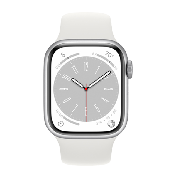 שעון חכם אפל Apple Watch Series 8 מידה 45mm לבן תומך GPS