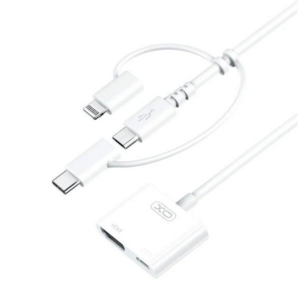 מתאם אוניברסלי ל-HDMI קומפקטי ואיכותי XO-HUB009 לבן 12 חודשי אחריות