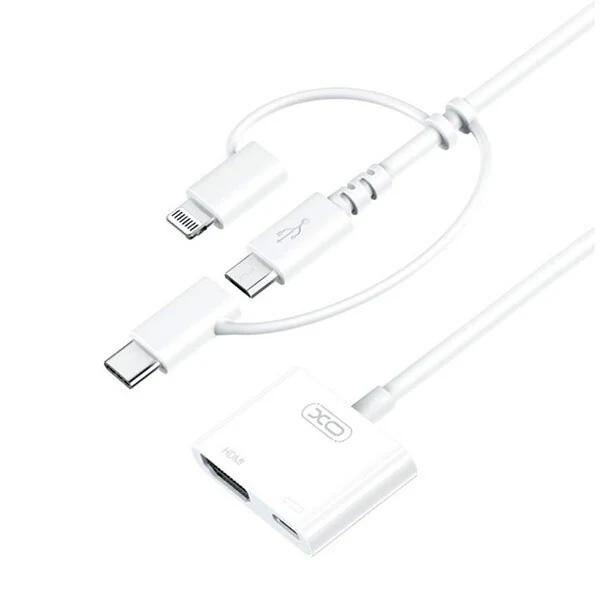 מתאם אוניברסלי ל-HDMI קומפקטי ואיכותי XO-HUB009 לבן 12 חודשי אחריות