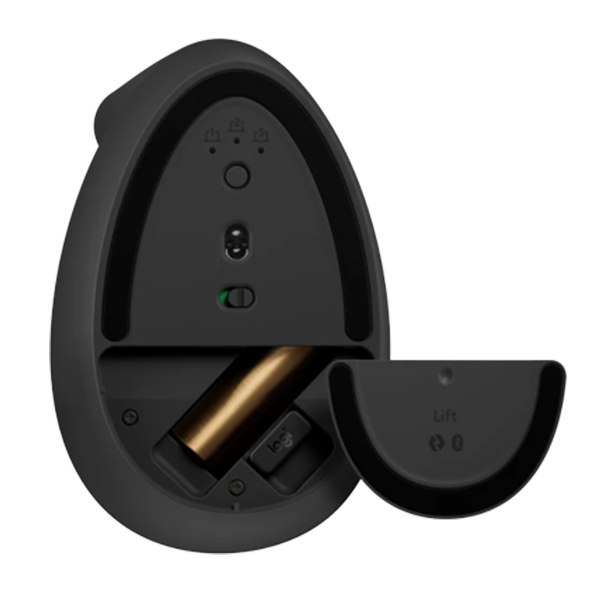עכבר אלחוטי Logitech Lift Left ארגונומי ליד שמאל בצבע אפור יבואן רשמי