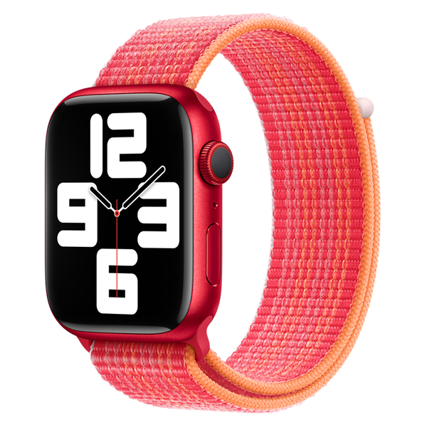 רצועה לשעון אפל 45 מ”מ מקורית Apple Watch RED Sprot Loop אדום 42/44/45 מ”מ