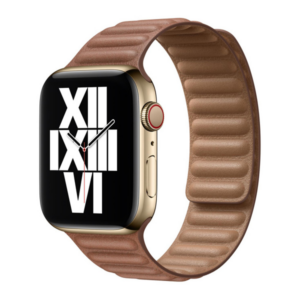 רצועת עור לשעון אפל 41 מ"מ מקורית חום אוכף Apple Watch Leather Saddle Brown Link L