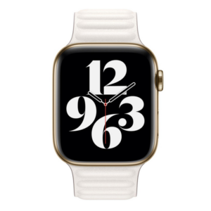 רצועת עור לשעון אפל 41 מ"מ מקורית לבן Apple Watch Leather Link S/M