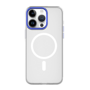כיסוי לאייפון 15 פרו מקס שקוף כחול חלק דק תומך MagSafe אלגנטי Skech Duo