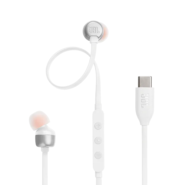 אוזניות חוטיות JBL Tune 310C לבן באס עוצמתי ועמוק יבואן רשמי
