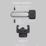 מקל סלפי עם תאורת LED שחור מתכוונן 360 מעלות לסמארטפון ולמצלמות GoPro דגם L09