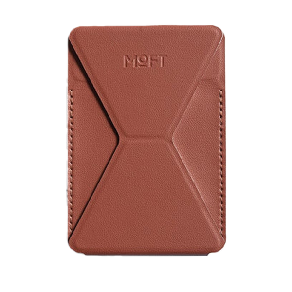 מעמד וארנק חום Phone Stand & Wallet תומך MagSafe מבית Moft X