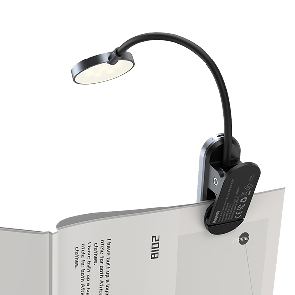 מנורת קליפס Reading Mini Baseus לקריאה נוחה ואכותית