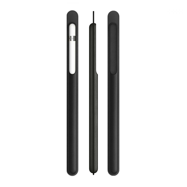 כיסוי Apple Pencil שחור עור אפל מקורי לאחסון והגנה מקסימלית על העט שלך