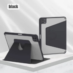 כיסוי פוליו iPad Pro 11 M4 שחור שקוף להגנה מיטבית שני מצבי צפייה ומקום לאחסון העט