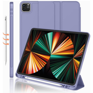 כיסוי פוליו לבנדר iPad Pro 12.9 עם מקום לעט בעיצוב אופנתי ועמיד במיוחד