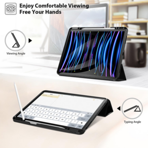 כיסוי פוליו שחור iPad Pro 11/iPad Air 10.9 שילוב של עיצוב אופנתי והגנה אופטימלית עם מקום לעט