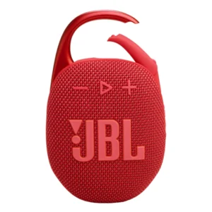 רמקול JBL Clip 5 אדום נייד עם סאונד עוצמתי ועמידות למים