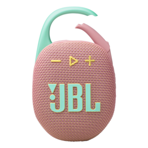 רמקול JBL Clip 5 ורוד נייד עם סאונד עוצמתי ועמידות למים