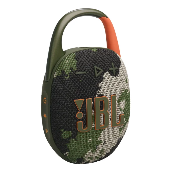 רמקול JBL Clip 5 צבאי נייד עם סאונד עוצמתי ועמידות למים