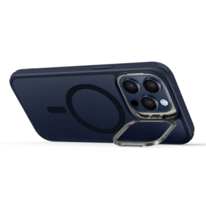 כיסוי לאייפון 12/12 פרו מט כחול תומך MagSafe עם כיסוי מצלמה מתקפל NanoX