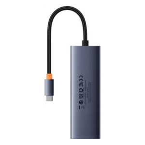 מפצל USB-C, קורא כרטיסים וכרטיס רשת 7-Port HUB מבית Baseus