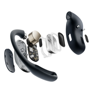 אוזניות ספורט Shokz OpenFit Air שחורות | אוזניות אלחוטיות קלות, פתוחות ונוחות לכל פעילות