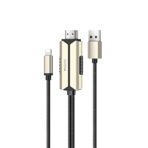 כבל Lightning ל-HDMI עם טעינת USB ורזולוציה 1080p באורך 2 מטר Yesido