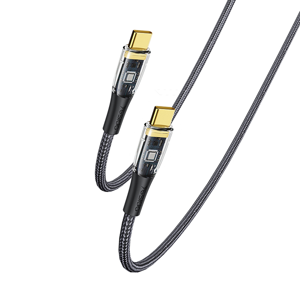 כבל USB-C ציפוי זהב להעברת נתונים וטעינה מהירה Yesido