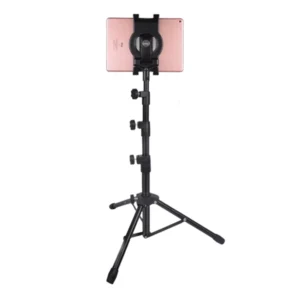 מעמד חצובה אוניברסלי לטאבלטים מתכוונן 360 מעלות באורך 1.6 מטר