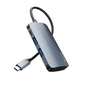 מתאם 7 ב-1 USB-C עם חיבורי USB-A ו-USB-C, כרטיסי SD/TF וחיבור VGA מבית Yesido