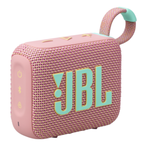 רמקול JBL Go 4 ורוד נייד עם סאונד עוצמתי ועמידות למים