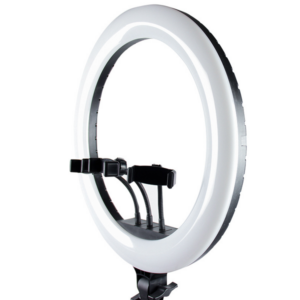 מנורת סלפי LED מקצועית 36 ס"מ עם 3 מעמדים לסמארטפון